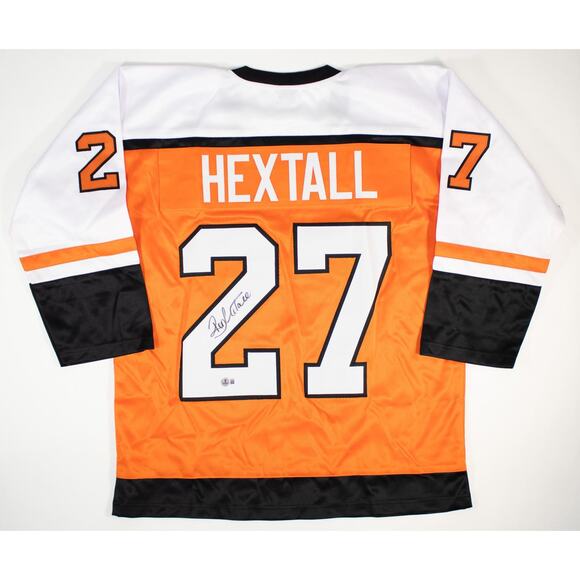 Ron Hextall #27 Philadelphia Flyers Signed Jersey Beckett Authenticated XL - Picture 12 of 16